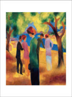 Dame in gruner jacke