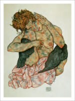 Kauernder Madchenakt