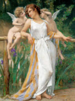 A nymph with cherubs